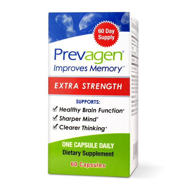 Prevagen Improves Memory - Extra Strength 20Mg, 60 Capsules, with Apoaequorin & Vitamin D | Brain Supplement for Better Brain Health, Supports Healthy Brain Function