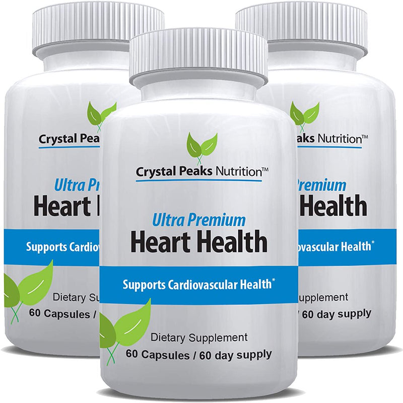Heart Health Supplement with Vitamin K2 (Mk-7) + D3 - Lower Blood Pressure & Cholesterol & Cleanse Arteries of Plaque - Supports Cardiovascular Health & Improved Circulation (60 Capsules)