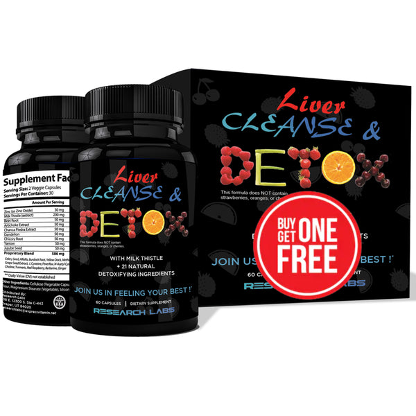 Doctor Recommended Premium Liver Detox Liver Cleanse & Liver Support W/ Milk Thistle, Beet Root, Dandelion. 23 Powerful Herbs by Research Labs