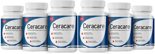 Ceracare - Advanced Blood Sugar Support Formula - Pills for Healthy Blood Sugar Levels - Promotes Better Blood Circulation and Healthy Glucose Metabolism - 360 Capsules (6 Pack)