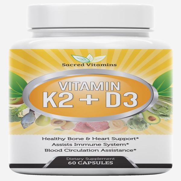 Vitamin K2 + D3 Immune Booster Supplement with Bioperine Black Pepper
