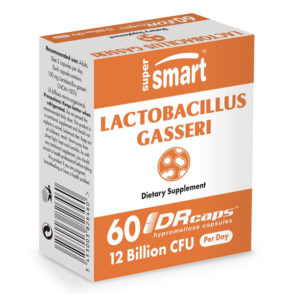 Supersmart - Lactobacillus Gasseri 12 Billion CFU per Day - Probiotic Strain Supplement - Digestive Health & Weight Control | Non-Gmo & Gluten Free - 60 DR Capsules