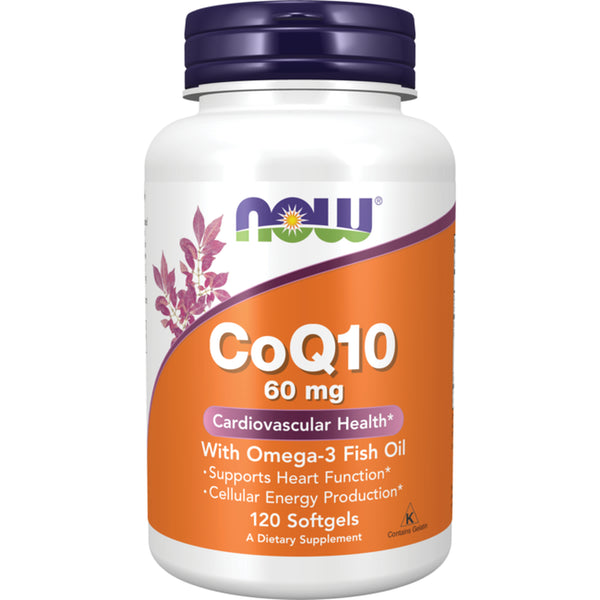 Now Foods Coq10 with Omega-3 Cardiovascular Health, 60Mg, 60Ct
