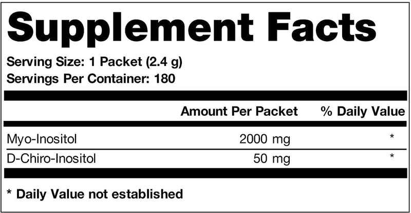 Theralogix Ovasitol Myo Inositol & D-Chiro Inositol Packets, 90 Day Supply