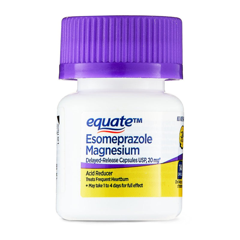 Equate Esomeprazole Magnesium Delayed Capsules Acid Reducer, 14 Count