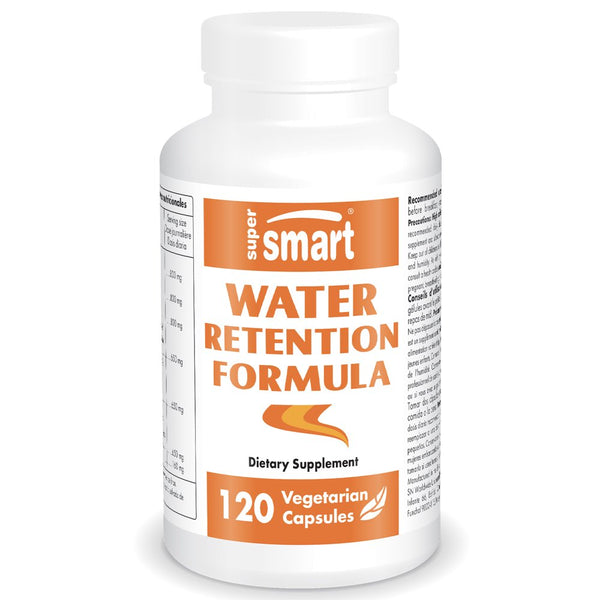 Supersmart - Water Retention Support - Natural Diuretic Water Pills - Weight Loss Supplement | Non-Gmo & Gluten Free - 120 Vegetarian Capsules