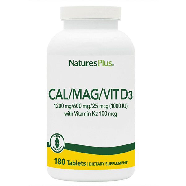 Naturesplus Cal/Mag/Vit D3 with Vitamin K2 180 Tabs