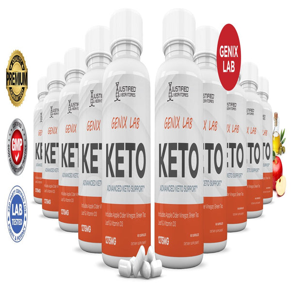 (10 Pack) Genix Lab Keto ACV Pills 1275Mg Alternative to Gummies Dietary Supplement 600 Capsules