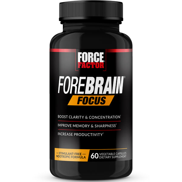 Force Factor Forebrain Focus Nootropic Brain Health Supplement for Focus, 60 Capsules