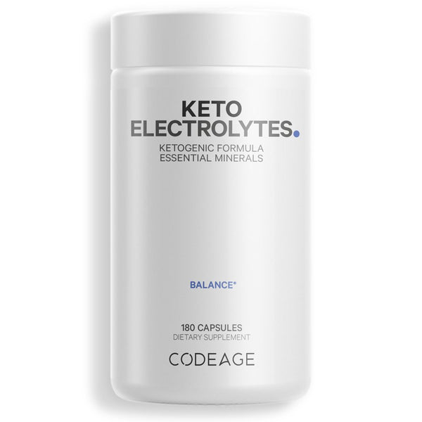 Codeage Keto Electrolytes, Magnesium, Potassium, Calcium, Mineral Salts Keto Supplement, Non-Gmo, 180 Ct
