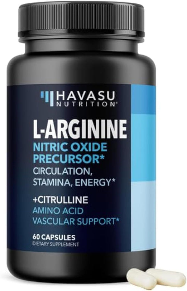 Havasu L-Arginine / L- Citrulline Complex | Nitric Oxide Supplement | Superior Workout Supplements, 60 Pills