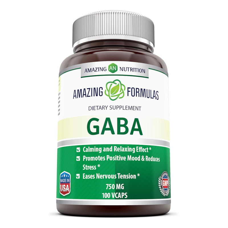 Amazing Formulas GABA 750Mg, 100 Veggi Capsules