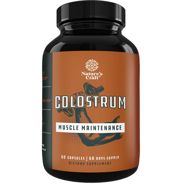 Bovine Colostrum Capsules with Immunoglobulin G - Transfer Factor Colostrum Supplement and Muscle Builder for Gut Health Joint Support Immune Boost Bone Strength and Brain Support Probiotic Supplement