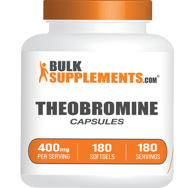 Bulksupplements.Com Theobromine Capsules, 400Mg - Nootropic Supplements (180 Gel Capsules - 180 Servings)