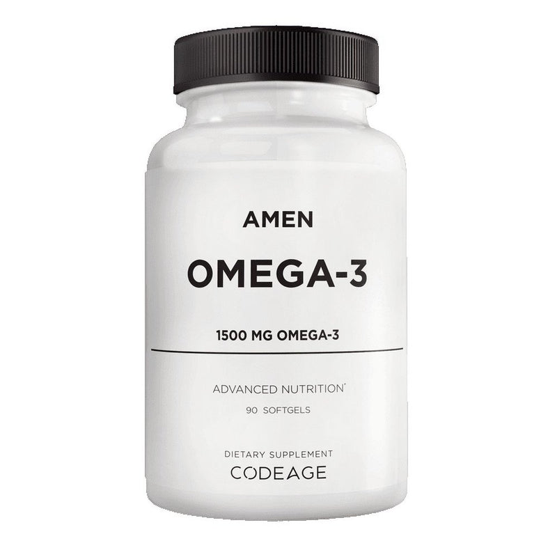 Amen Omega-3 Supplement, EPA DHA Fatty Acids Fish Oil Capsules, Brain Health, Cognition, 90 Softgels