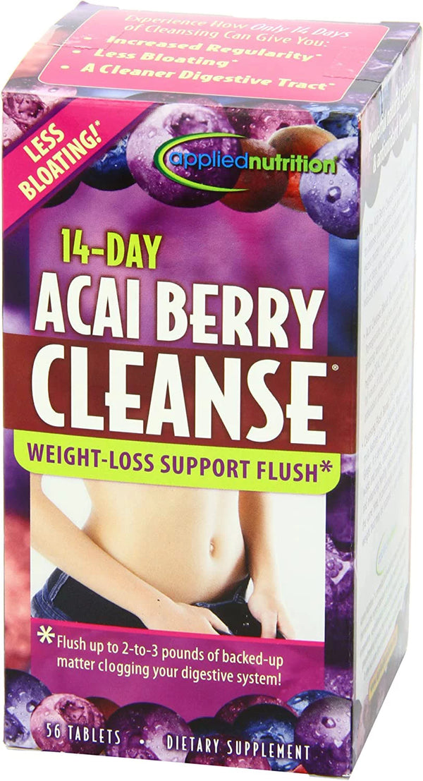 Applied Nutrition Acai Berry Cleanse Weight-Loss Support Flush Supplement Tablet, 56 Ct