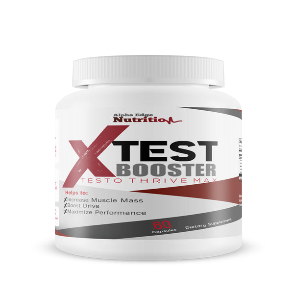 Alpha Edge Nutrition - X Test Booster Testo Thrive Max - Male Testosterone & Energy Booster - Feel Young - Feel Alpha - Build Muscle and Strength - 30 Servings