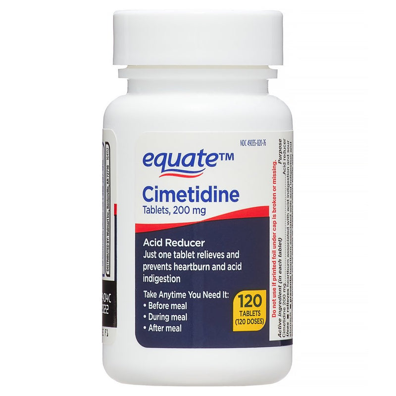Equate Cimetidine Tablets 200 Mg, Acid Reducer, 120 Ct