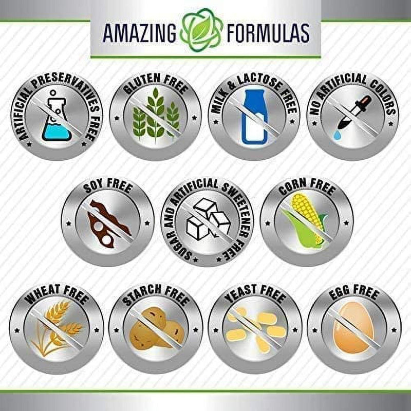 Amazing Formulas DMAE (Dimethylaminoethanol) 250Mg Veggie Capsules -Supports Performance & Faster Workout Recovery* -Stimulates Focus & Cognitive Functions* (100 Count)