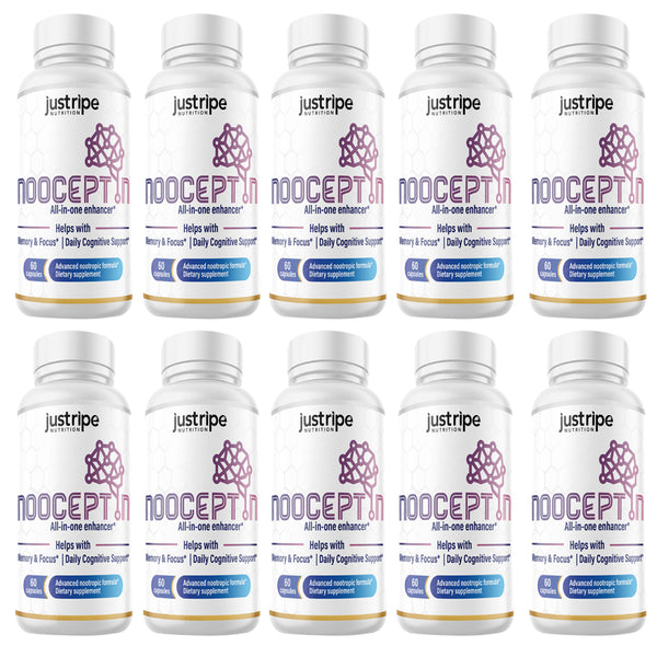 10 Pack Nooceptin - Cognitive Enhancer Capsules for Cognition and Focus