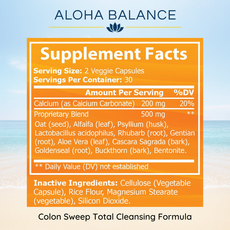 Colon Sweep - Digestive System Detox and Colon Cleanse Natural Supplement by Aloha Balance