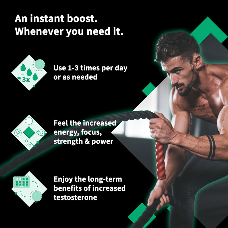 Testogen Testosterone Booster Drops for Men, 30 Day Supply, Herbal Supplement to Boost Testosterone Levels Fast