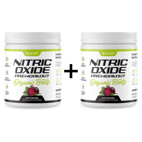 Snap Supplements Nitric Oxide Pre Workout Beet Root Powder - 30 Servings (2 Pack)