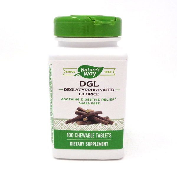 Nature S Way DGL Deglycyrrhizinated Licorice 100 Chewable Tablets
