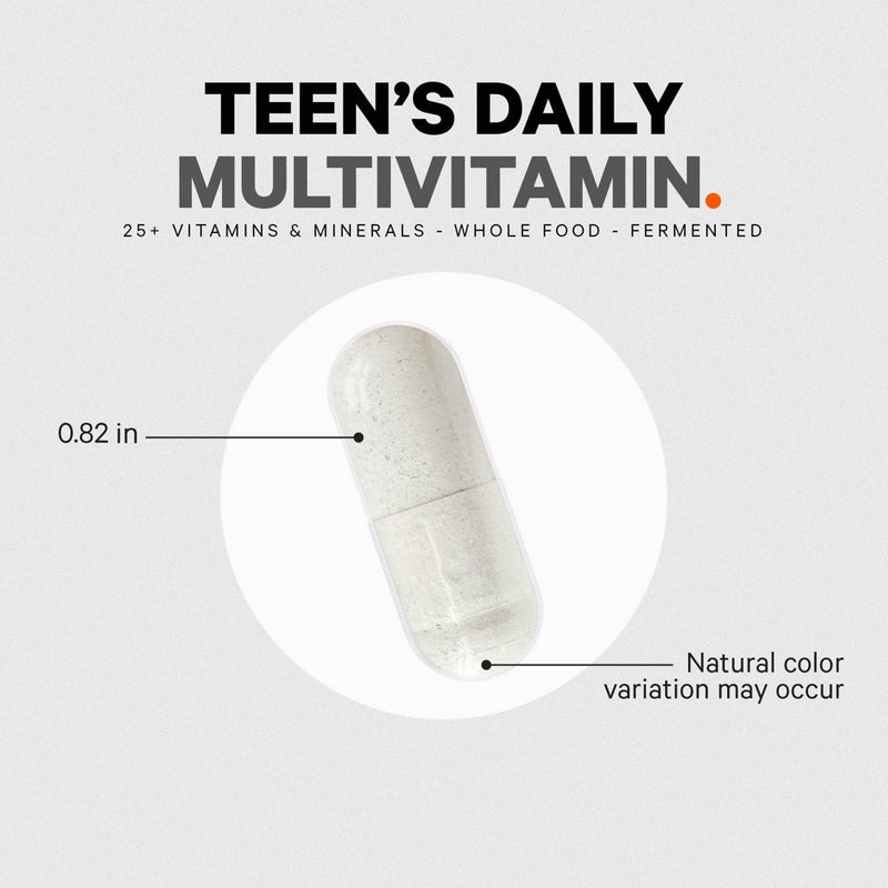 Codeage Daily Teen Multivitamin, 25+ Organic Whole Foods, Probiotics & Enzymes for Teenagers, Vegan, 60 Ct