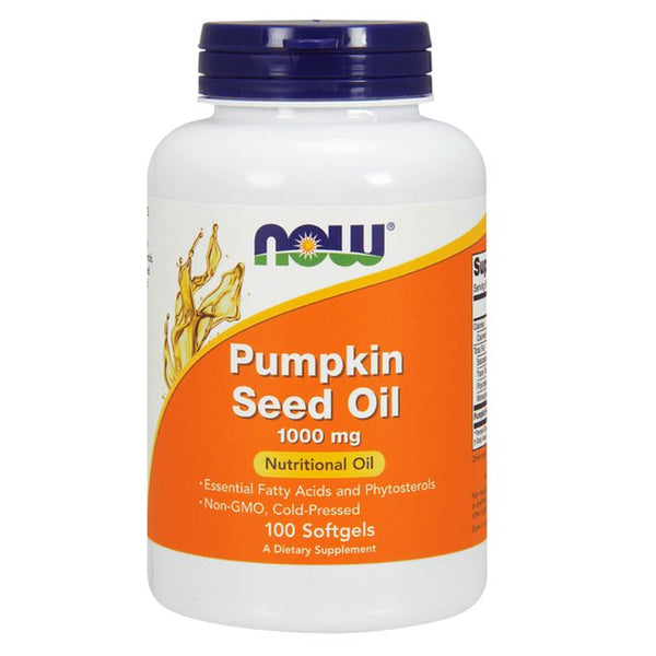 NOW Supplements, Pumpkin Seed Oil 1000 Mg with Essential Fatty Acids and Phytosterols, Cold Pressed, 100 Softgels