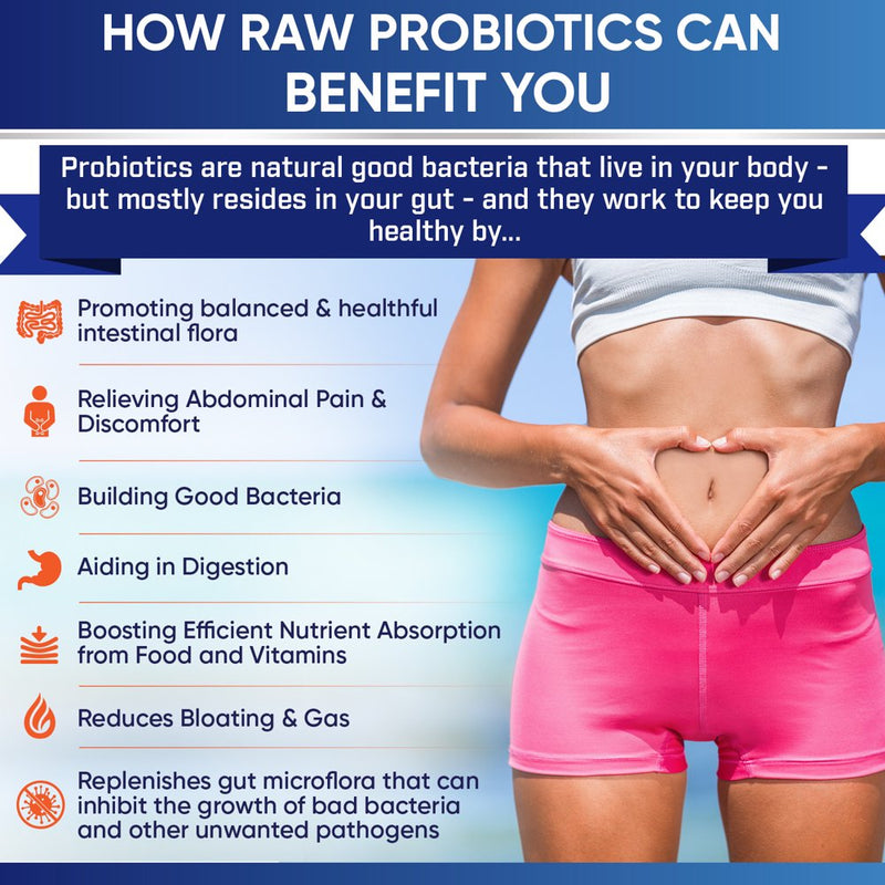 Raw Probiotics 100 Billion CFU, Organic Dr Formulated Probiotics for Women, Probiotics for Men and Adults, Complete Shelf Stable Probiotic Supplement with Prebiotics & Digestive Enzymes; 30 Capsules