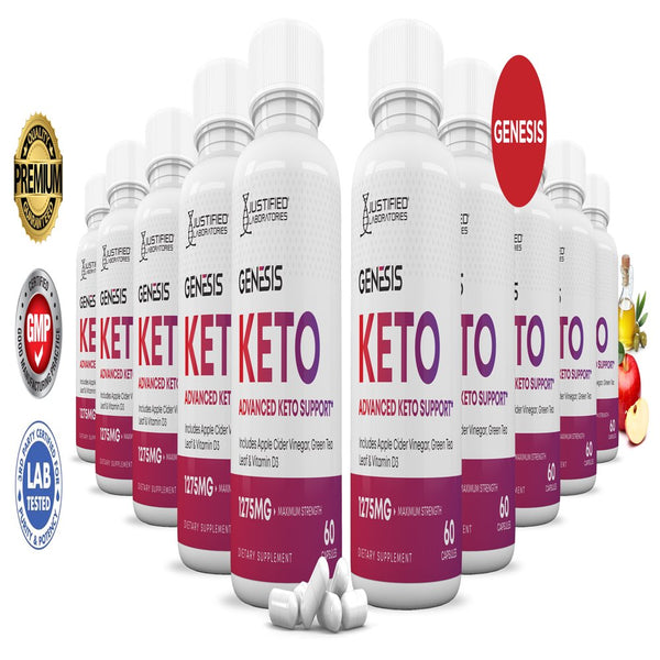 (10 Pack) Genesis Keto ACV Pills 1275Mg Alternative to Gummies Dietary Supplement 600 Capsules