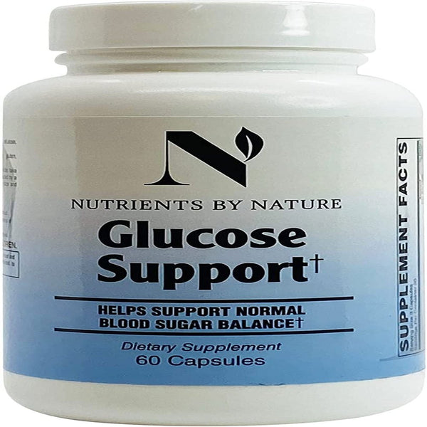 Nutrients by Nature Glucose Support Helps Support Normal, Blood Sugar Balance, Dietary Supplement, 60 Capsules