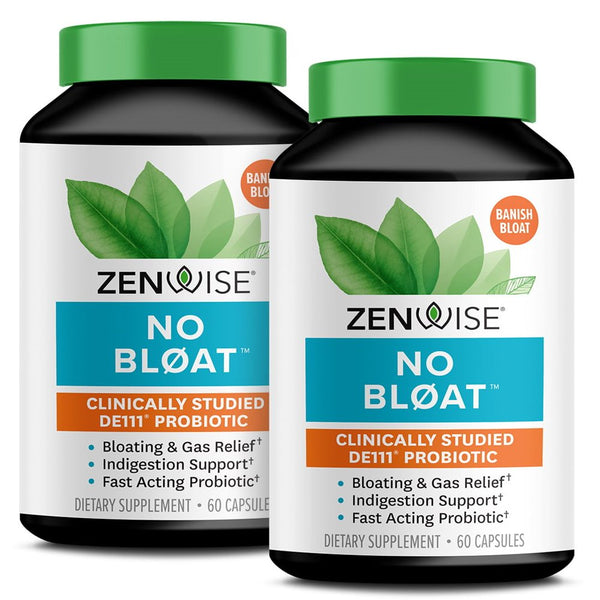 Zenwise Health No Bloat, Gas & Bloating Relief for Women and Men, 60 Capsules