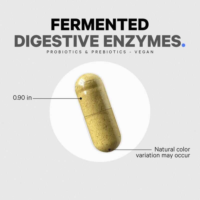 Codeage Fermented Digestive Enzymes, Probiotics, Prebiotics, Amylase, Lipase, Lactase, 3-Month Supply, 90 Ct