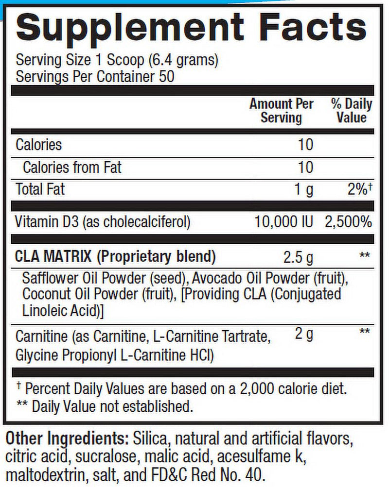 BPI Health CLA + Carnitine 50 Serving Non-Stim Weight Loss Formula - Watermelon Freeze Flavor