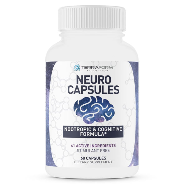 Nootropic Supplements – Neuro Capsules - Improve Focus, Clarity & Memory - Expertly Formulated Nootropic to Boost Mental Performance – Made in USA – 1 Month