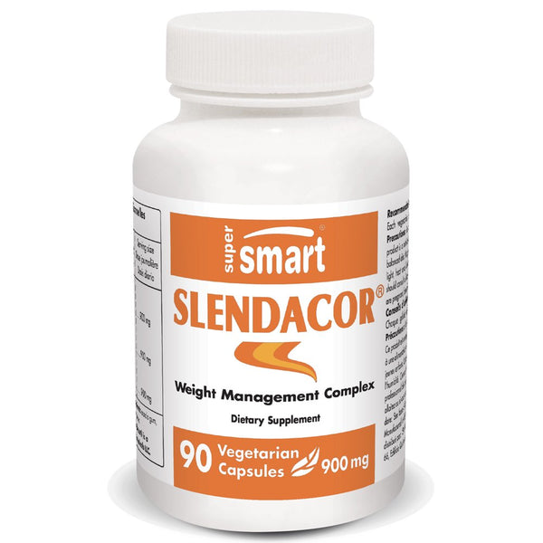 Supersmart - Slendacor 900 Mg per Day - Thermogenic Fat Burner Pills - Weight Loss Diet Supplement - with Green Moringa | Non-Gmo & Gluten Free - 90 Vegetarian Capsules