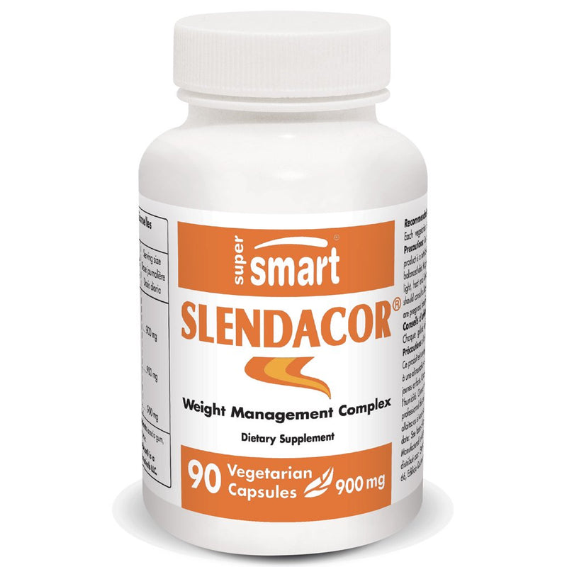 Supersmart - Slendacor 900 Mg per Day - Thermogenic Fat Burner Pills - Weight Loss Diet Supplement - with Green Moringa | Non-Gmo & Gluten Free - 90 Vegetarian Capsules