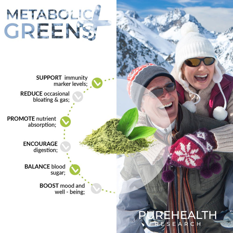 Metabolic Greens - Natural Weight Loss Supplement, Superfood Super Greens Powder for Detox & Cleanse, Green Veggie Whole Food by Purehealth Research