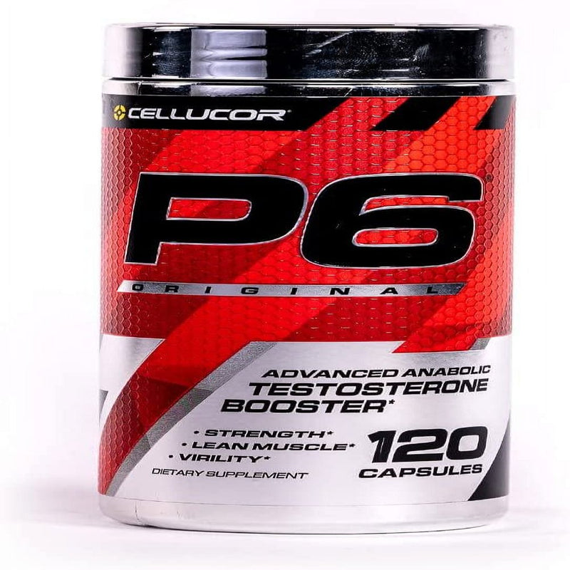 Cellucor P6 Original Enhanced Support for Men, Build Advanced Anabolic Strength & Lean Muscle, Boost Energy Performance, Increase Virility Support, 120 Capsules