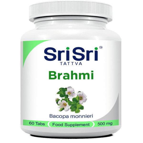 Sri Sri Tattva Brahmi - Memory & Cognition Focus and Concentration Memory Enhancement 60 Tab 500-Mg