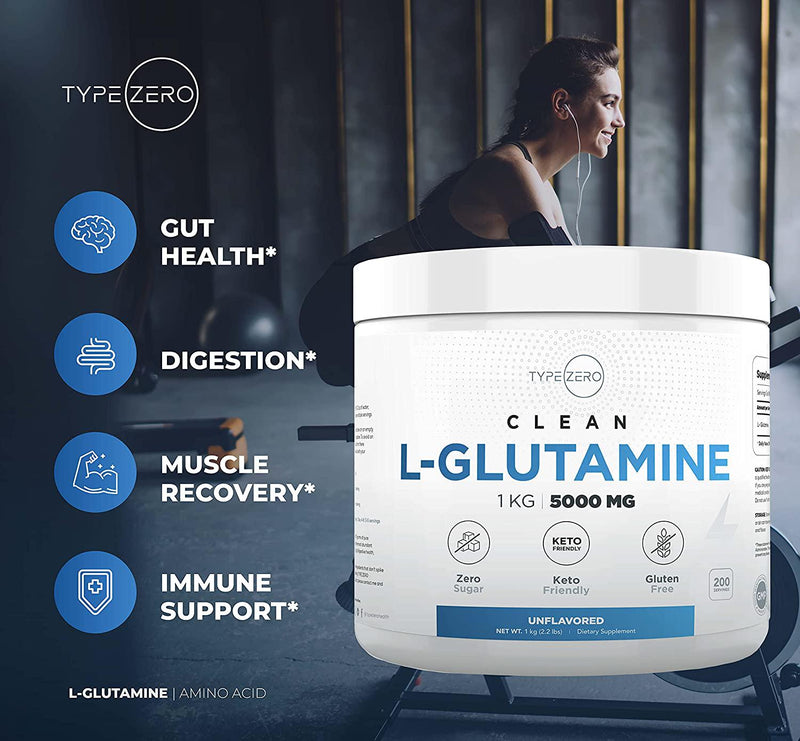 5X Strength L Glutamine Powder (5000mg | 1KG) 6-Month Supply Pure L-Glutamine Supplement for Leaky Gut Health, Gastrointestinal Lining Support and Recovery for Women/Men - Vegan, Gluten Free, No Fillers