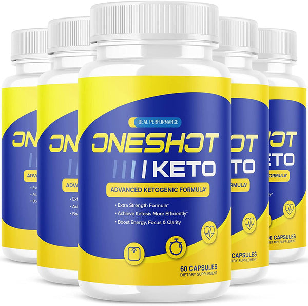 (5 Pack) One Shot Keto Pills Extra Strength Oneshot Keto (300 Capsules)