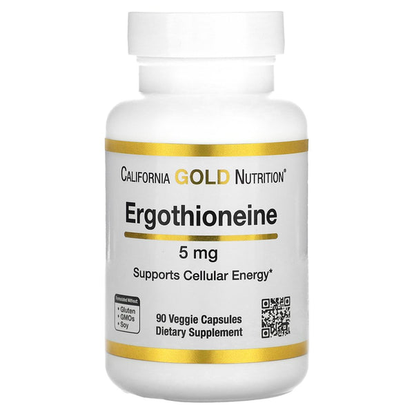 California Gold Nutrition Ergothioneine, 5 Mg, 90 Veggie Capsules