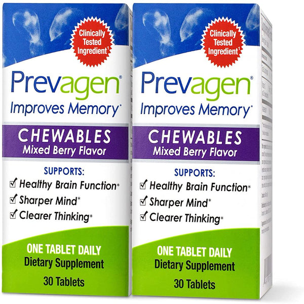 Prevagen Improves Memory - Regular Strength 10Mg, 30 Chewables |Mixed Berry-2 Pack| with Apoaequorin & Vitamin D | Brain Supplement for Better Brain Health, Supports Healthy Brain Function and Clarity