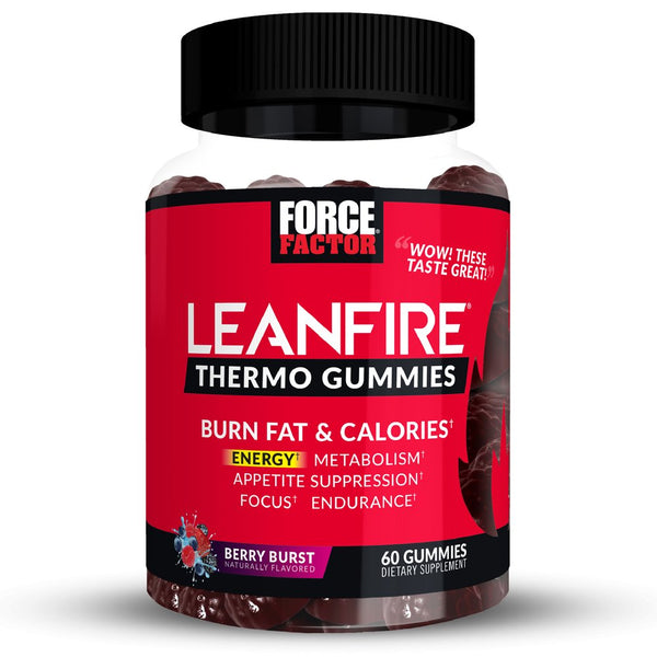 Force Factor Leanfire Thermo, Fat Burner Gummies, Berry Burst, 60 Gummies
