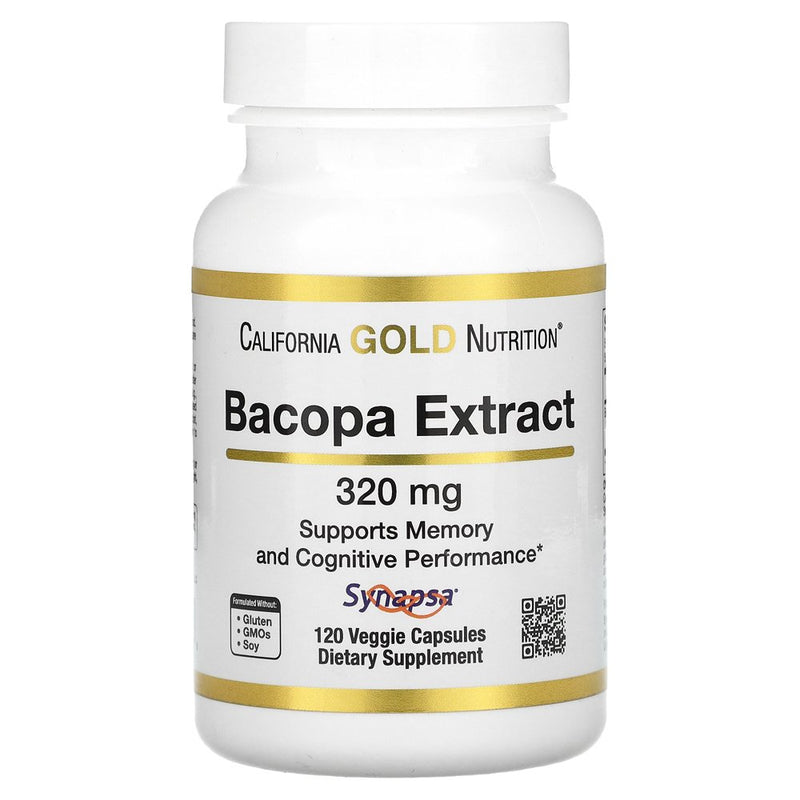 California Gold Nutrition Bacopa Extract, 320 Mg, 120 Veggie Capsules