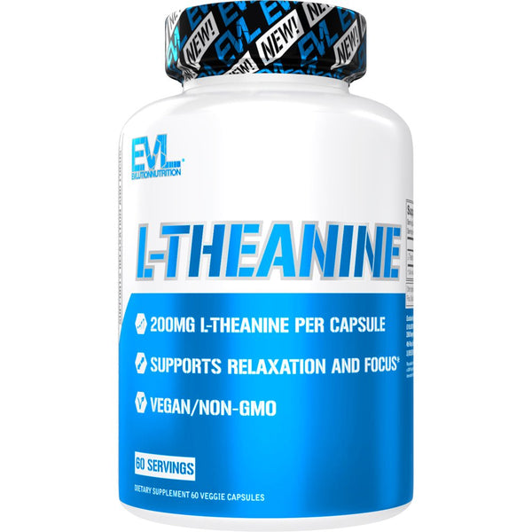 L Theanine 200Mg Capsules for Focus and Relaxation - Evlution Nutrition L-Theanine 200Mg Nootropic Supplement for Attention Energy and Focus - Daytime Mood Support and Nootropic Focus Supplement
