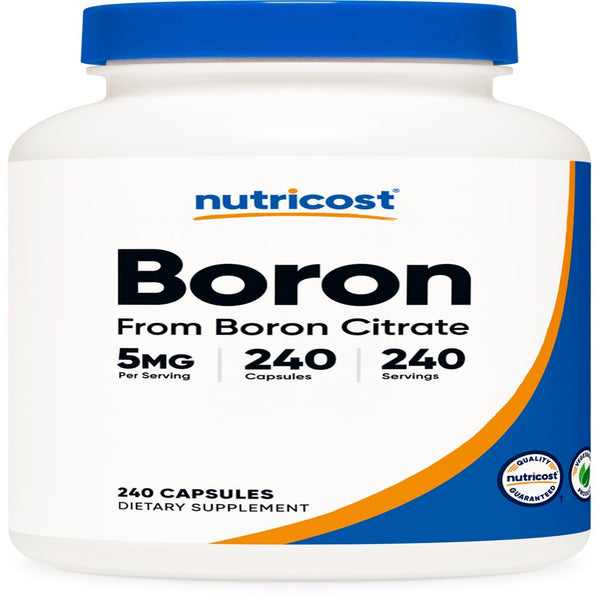 Nutricost Boron Capsules 5Mg per Serving (240 Vegetarian Capsules) - Non-Gmo Supplement